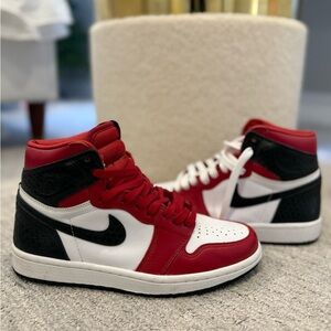 Nike Red and Black High-Top Sneakers